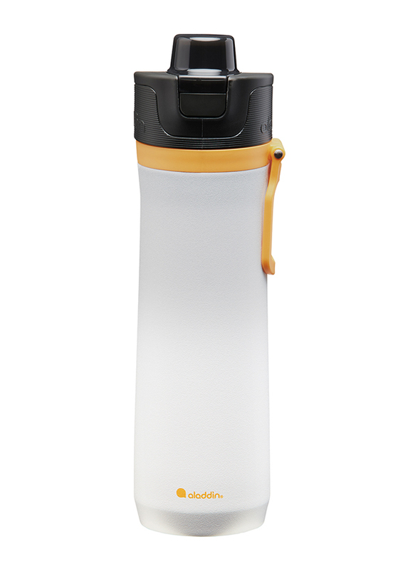 Aladdin 0.6 Ltr Sports Thermavac Stainless Steel Water Bottle, White Gradient