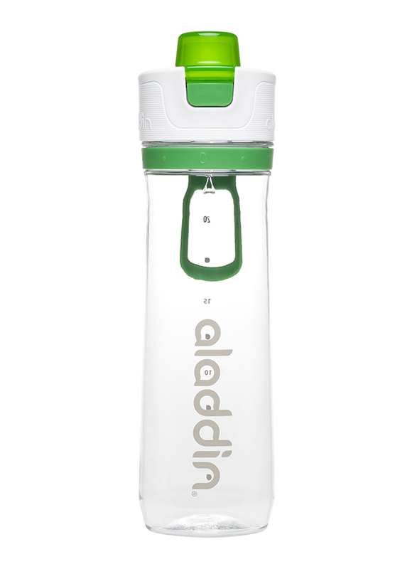 Aladdin 0.8 Ltr Active Hydration Tracker Water Bottle, Green