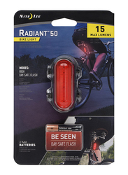 Nite Ize Radiant-50 15 Max Lumens Bike Light, R50BA-10-R7, Red