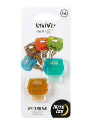 Nite IZE IdentiKey Key Chain Covers, 4 Pieces, Multicolour
