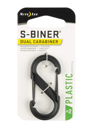 Nite Ize S-Biner Plastic #2 Dual Carabiner, Black