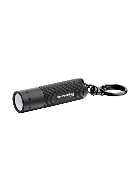 Ledlenser K2 8252 Rechargeable Torch with 5 Nichia 15 LED & 4xAG13 Front Turning Control Lamp in Blister, Black