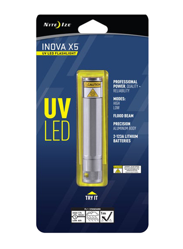 Nite Ize Inova X5 UV LED Flashlight, Titanium/Ultraviolet