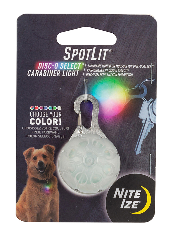 Nite Ize Spotlit LED Disc-O Select Carabiner Light, Multicolour