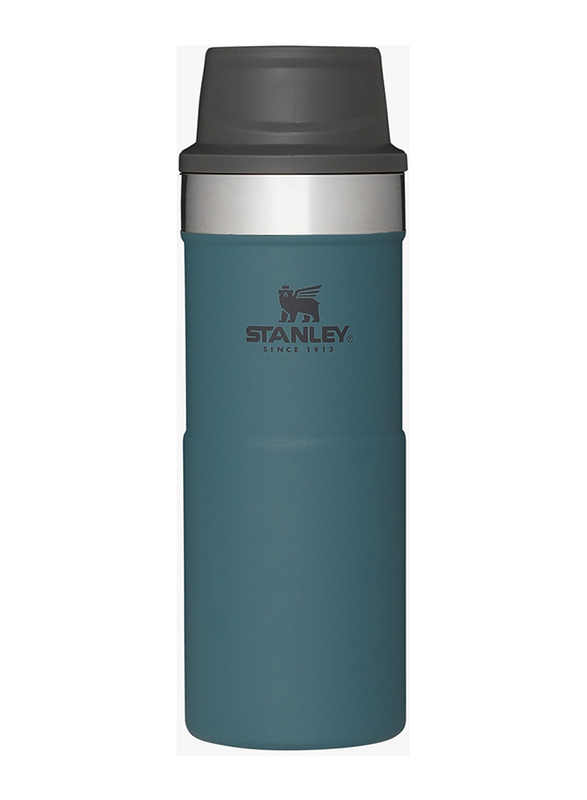 Stanley 0.35 Ltr Trigger Action Stainless Steel Travel Mug, Lagoon