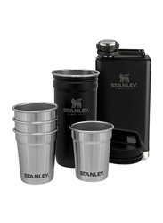 Stanley 4-Piece Adventure Stainless Steel Pre-Party Shot Glass & Flask Set, Matte Black