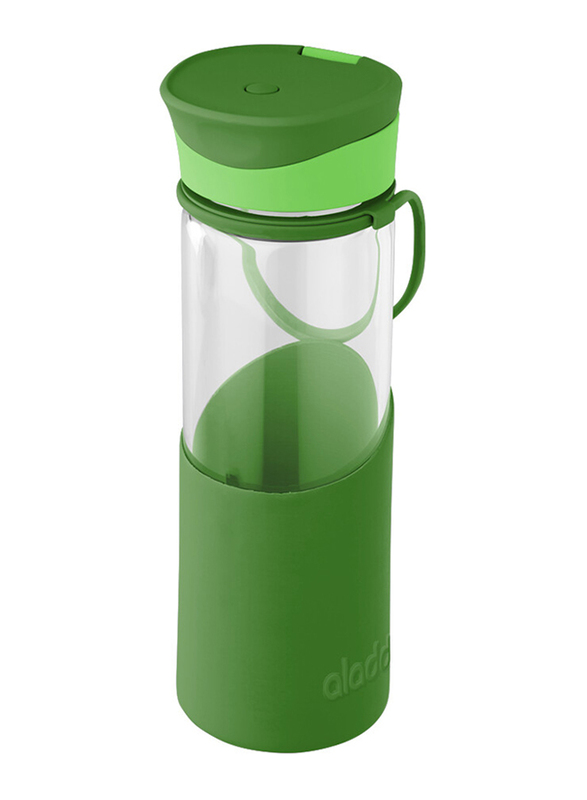 Aladdin 0.55 Ltr Enjoy Glass Water Bottle, Green