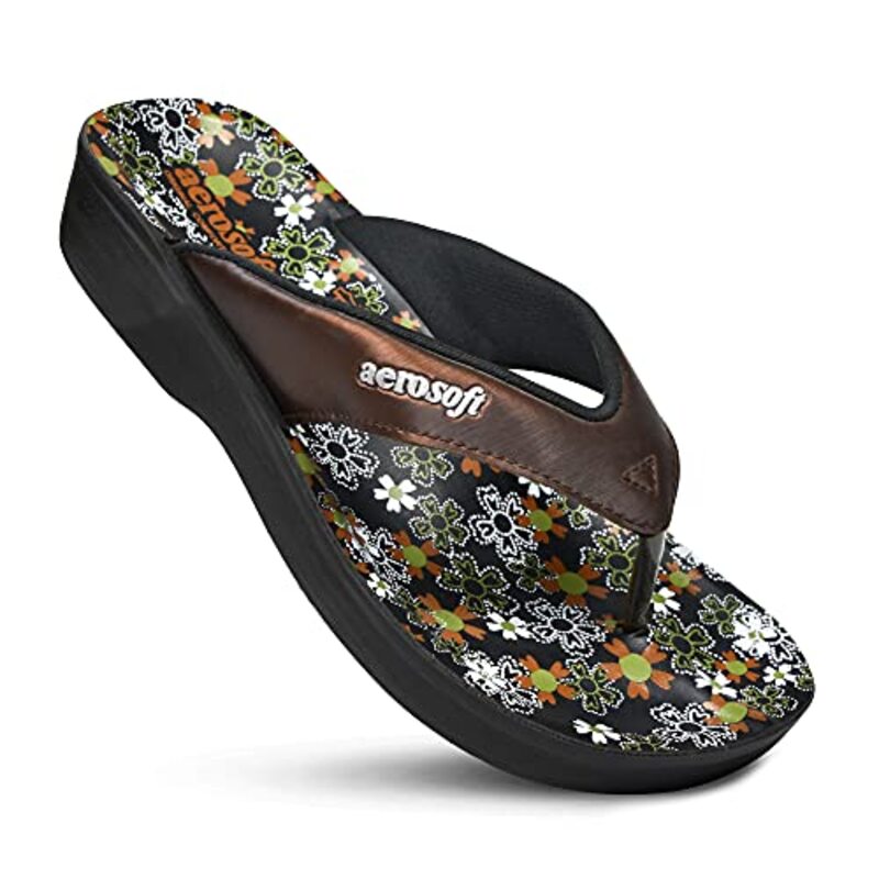 Aerosoft Glitter Thong Beach Wear Summer Arch Support Flip Flops for Women