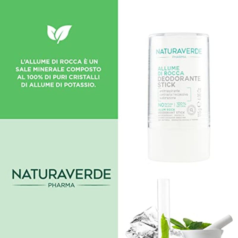 Naturaverde Allume Di Rocca Deodorant Stick, 115gm