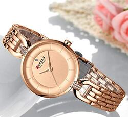 Curren 9052 Analog Watch for Women with Stainless Steel Band, Water Resistant, Rose Gold