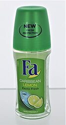 Fa Caribbean Lemon Exotic Fresh Deodorant Roll On, 50ml, 3 Piece