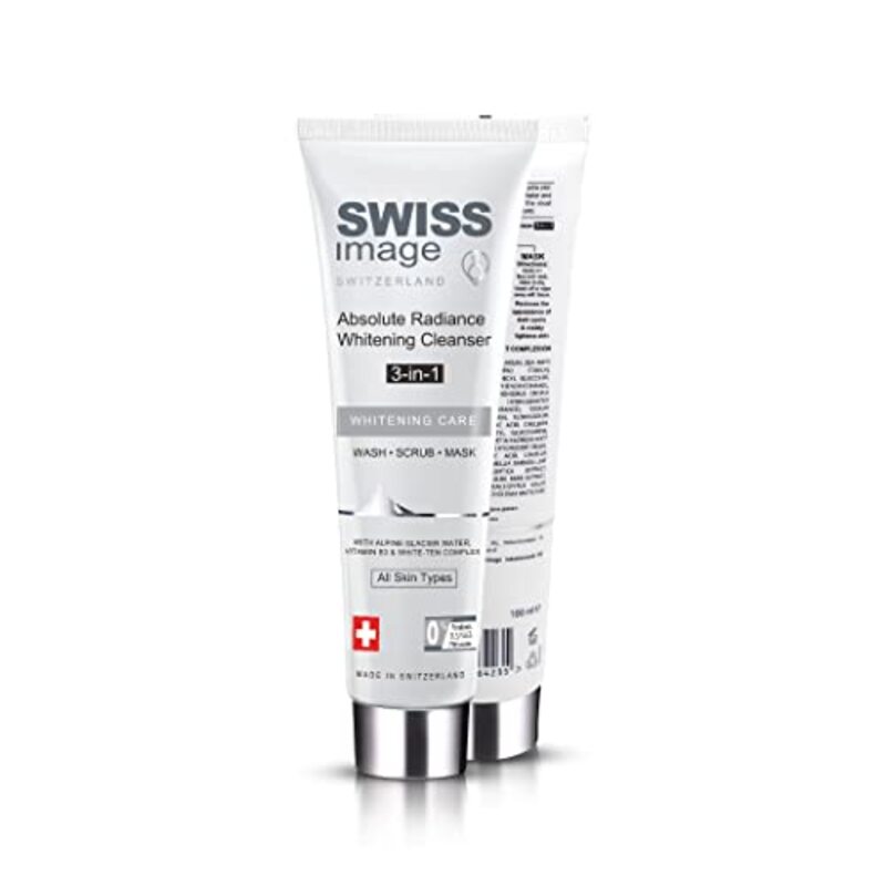 Swiss Image 3-in-1 Whitening Care Face Wash, Face Scrub and Face Mask, 100ml, 2 Pieces