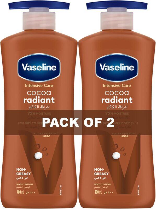 

Vaseline Cocoa Radiant Body Lotion, Pack of 2, each 400ml
