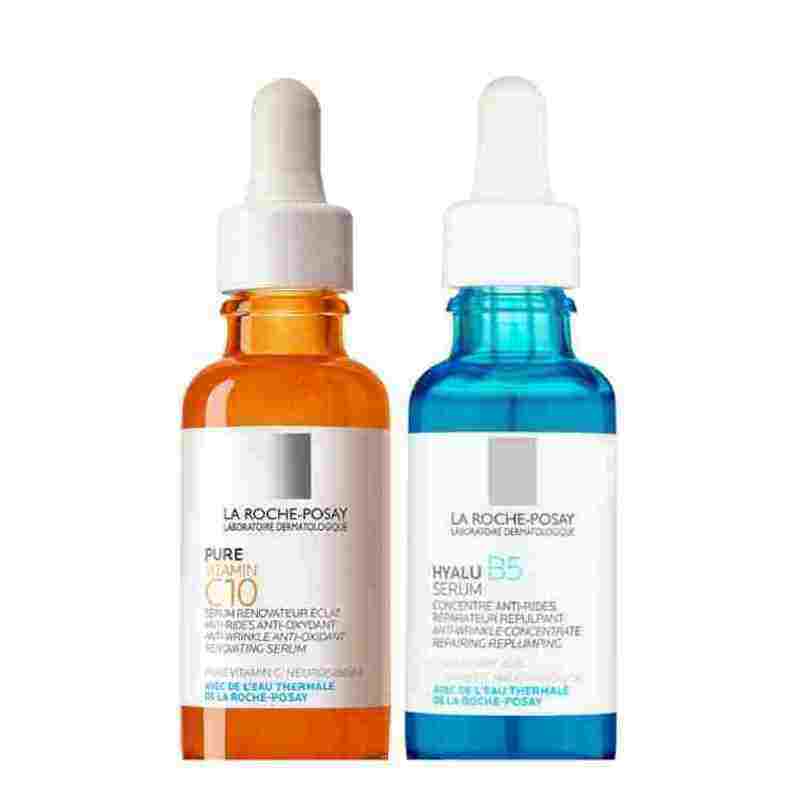 

Laroche Posay La Roche Posay AM & PM Serum, La Roche Posay Vitamin C10, & La Roche Posay Hyalu B5 Serum, Each 30ml, Pack of 2