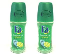 Fa Caribbean Lemon Exotic Fresh Deodorant Roll On, 50ml, 2 Piece