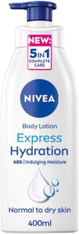 

NIVEA Express Hydration Body Lotion, Fast Absorbing Moisturiser for Dry Skin Made with Deep Moisture Serum and Sea Minerals, Smooth Skin Body Lotion,