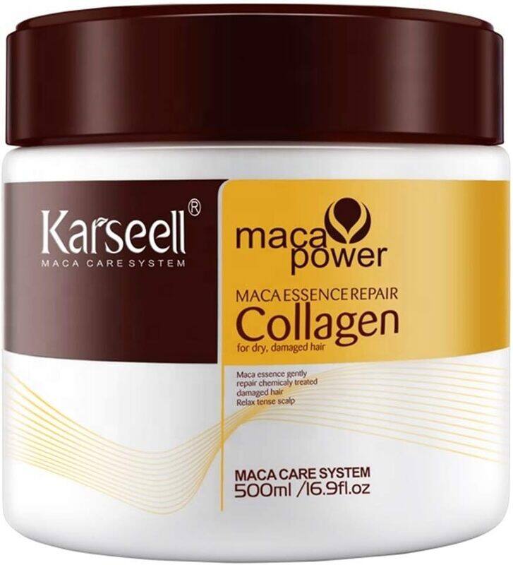 

Karseell Hair Mask Collagen Treatment Natural Argan Oil Coconut conditioner for Dry Damaged Hair 16.9 oz 500ml