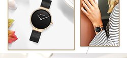 Curren Analog Watch for Women with Stainless Steel Band, Water Resistance, Black