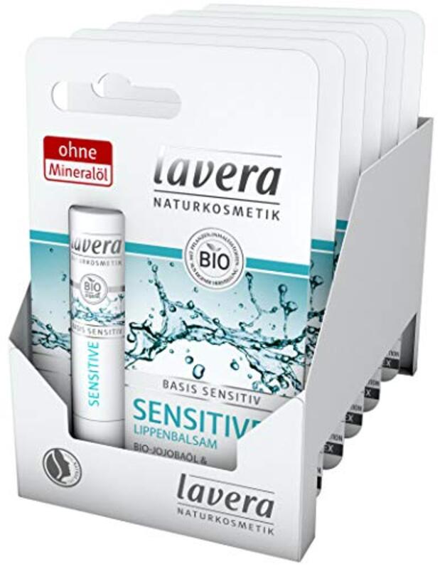 Lavera Basis Sensitive Lip Balm, 6 Pieces, White