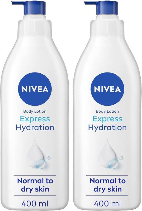 

NIVEA Express Hydration Body Lotion, Sea Minerals, Normal & Dry Skin, 400Ml, Pack Of 2