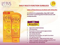 Lotus SPF 70 PA+++ Professional Herbals Safe Sun Multi-Function Sunblock Sunscreen, 60g