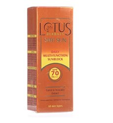 Lotus SPF 70 PA+++ Professional Herbals Safe Sun Multi-Function Sunblock Sunscreen, 60g