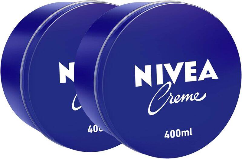 

NIVEA Moisturising Cream, Universal All Pourpose Moisturizer for Face Body Hands, Tin 2x400ml