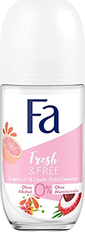 Fa Grapefruit & Lychee Fresh Deodorant Roll On, 50ml