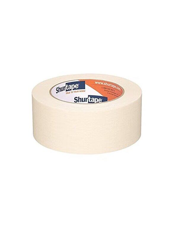 Shurtape Masking Tape, 2 Inch x 30 Yard, 12 Pieces, Beige