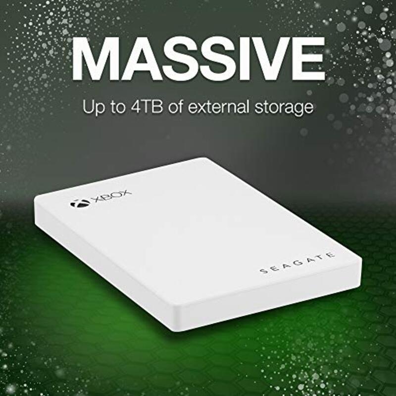 Seagate 2 TB Portable Game External Hard Drive for Xbox/Xbox One, White