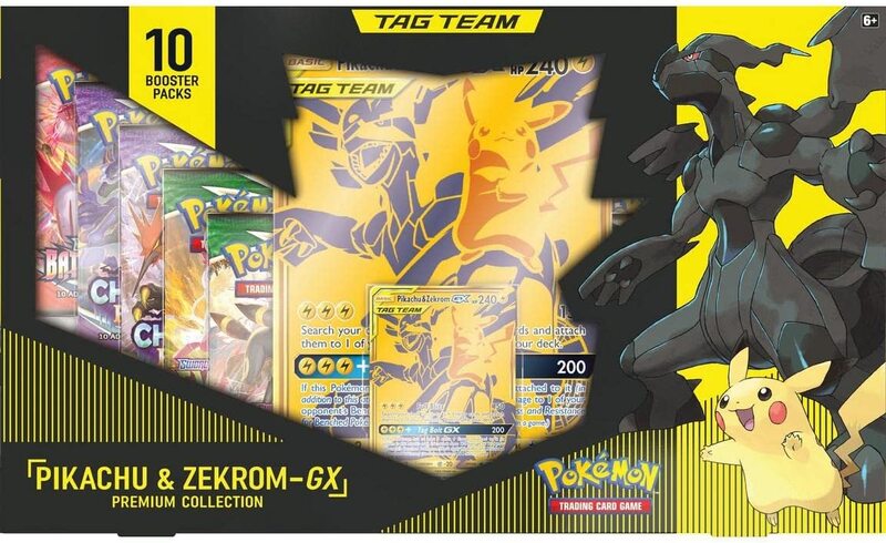 Pokemon 6-Case Pikachu & Zekrom Premium Collection Card Game, Multicolour