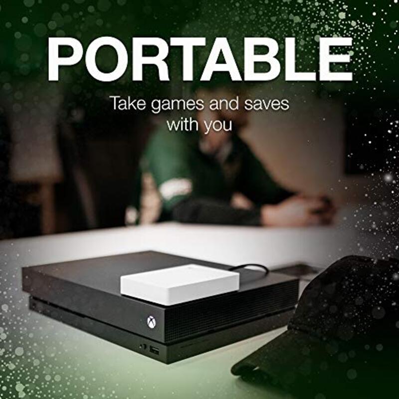 Seagate 2 TB Portable Game External Hard Drive for Xbox/Xbox One, White