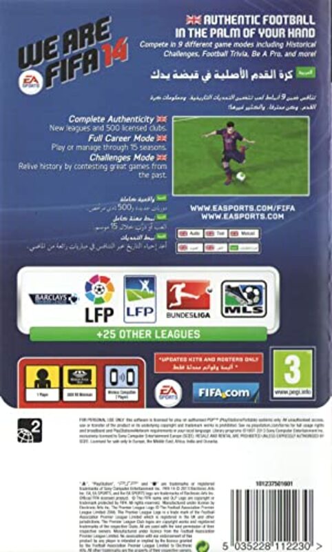 FIFA 14 Legacy Edition Video Game for PlayStation Portable by Electronic Arts