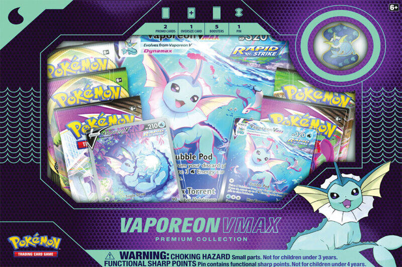 

25th Century Games POKEMON TCG VAPOREAN VMAX PREMIUM COLLECTION
