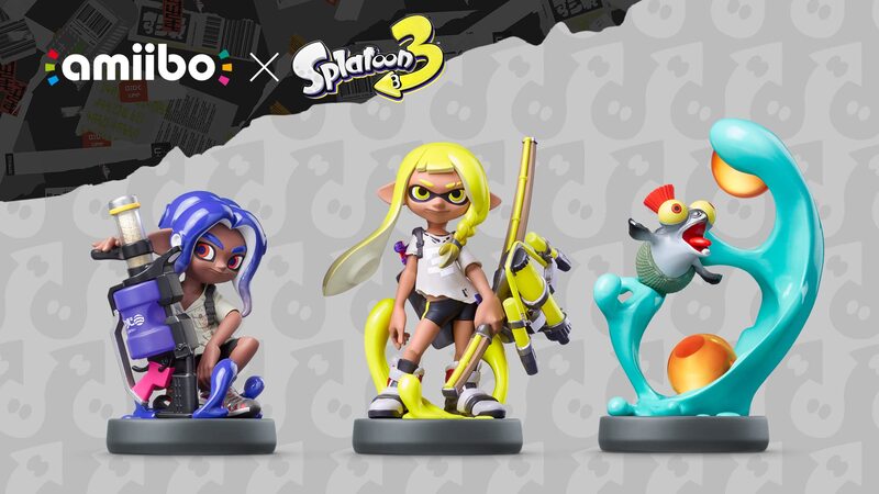 Nintendo Amiibo 3-3-in-1 Splatoon Figurine, 3 Piece, Multicolour