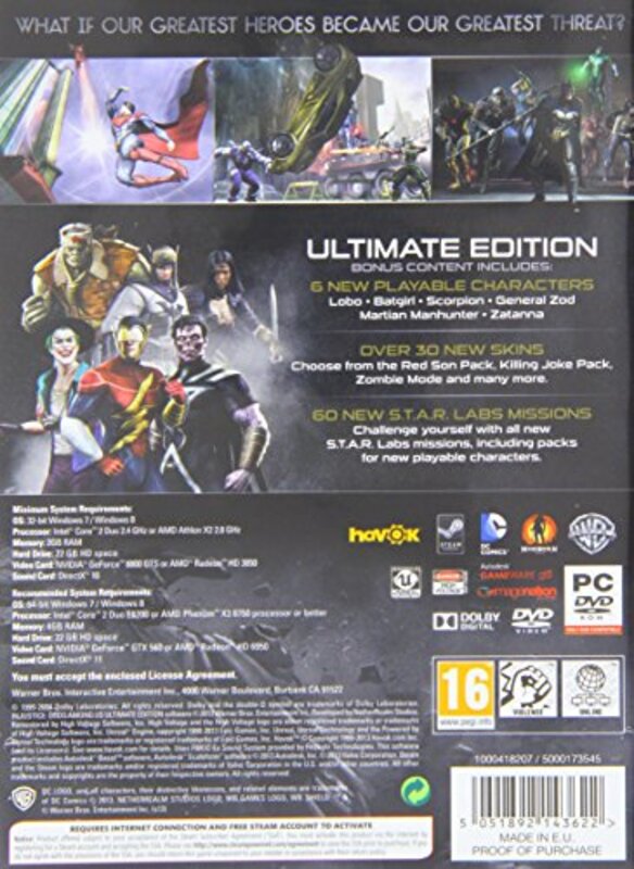 Injustice: Gods Among Us Ultimate Edition Video Game for PC Games by Warner Bros Interactive