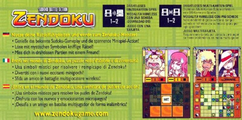 Zendoku for Battle Action Sudoku for Nintendo DS by Eidos