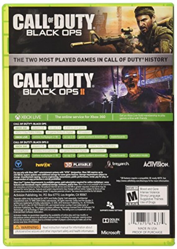 Call Of Duty Black Ops & Call Of Duty Black Ops II Combo Pack for Xbox 360 by Activision