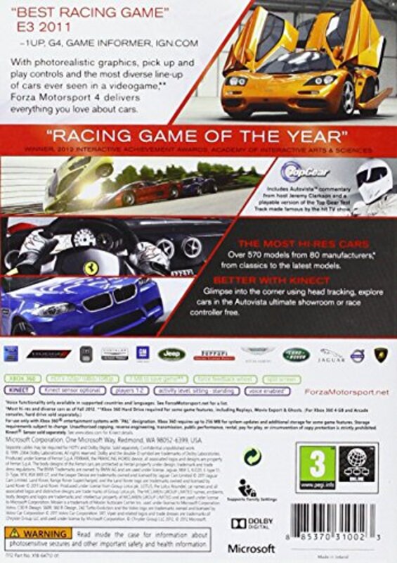 Forza Motorsport 4 for Xbox 360 by Microsoft
