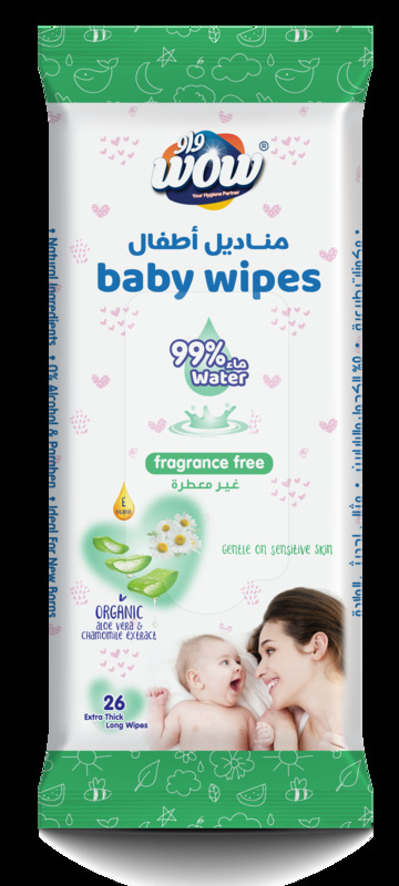 Wow Baby Wet Wipes, Extra & Long 26 X 3 Packs, 78 Sheets Fragrance free