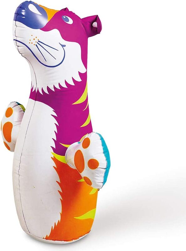 Intex 3D Bop Bag Blow Up Inflatable Tiger Toy, Multicolour, Age 3+