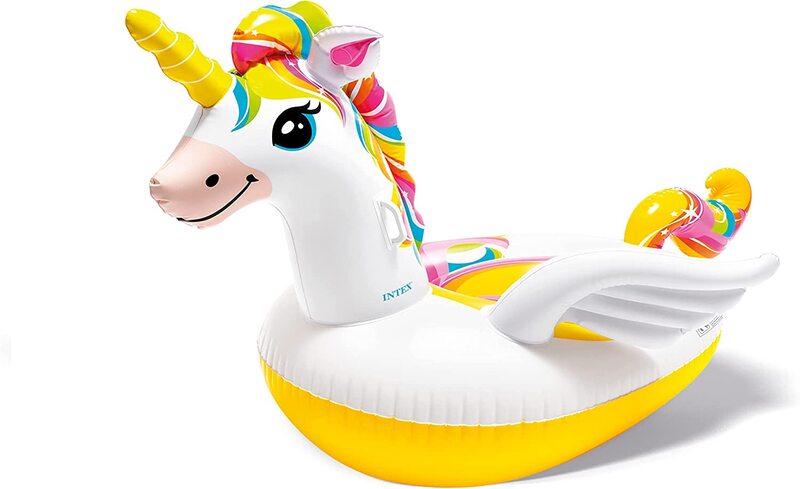 Intex Unicorn Ride-On, One Size, 57561, Multicolour