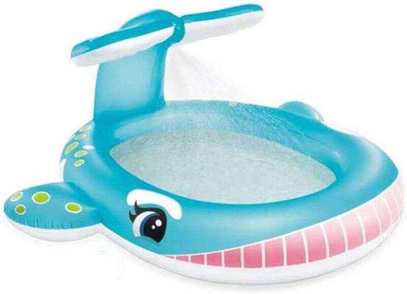 

Fassturef Inflatable Whale Water Spray Pool, Blue