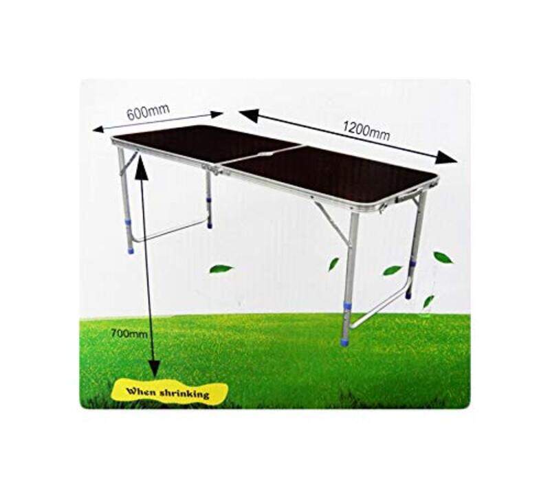 

Generic Outdoor Aluminium Portable Folding Picnic Table, Black/Silver