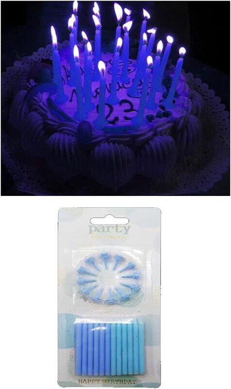 

Generic Beautiful Happy Birthday Cake Topper Party Candle, 12 Piece, Blue