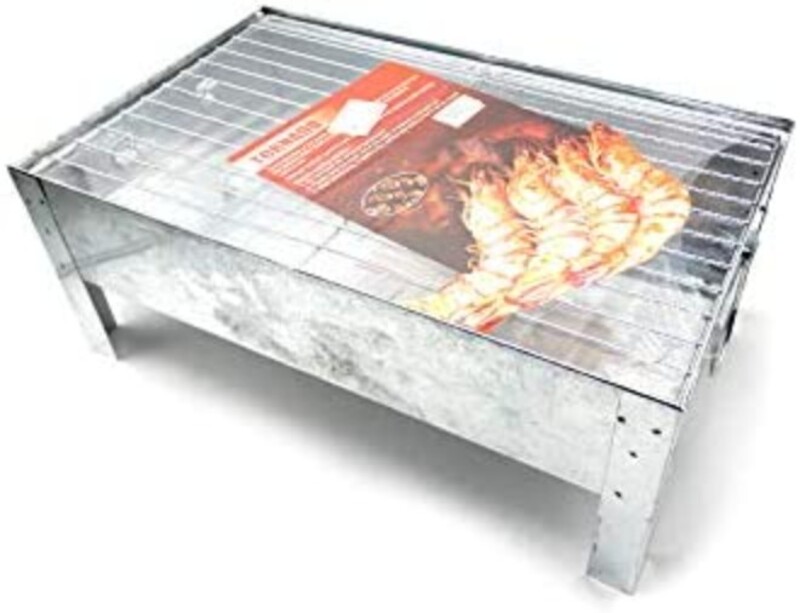 Tornado Outdoor Barbecue Griller, 39x23x16cm, Silver