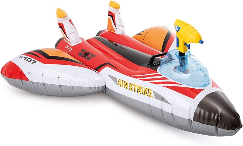 Intex Water Gun Plane Ride-On for Ages 3+, 46-Inch, Multicolour