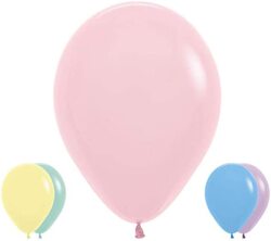 Amscan 20012383 30cm Latex Balloons, 50 Pieces, Matte Pastel Assorted Color