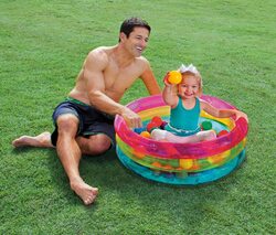 Intex Classic 3-Ring Baby Ball Pit, 50 Pieces, Ages 3+