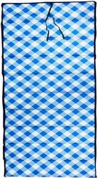 Foldable Outdoor Camping & Picnic Mat, Blue/White